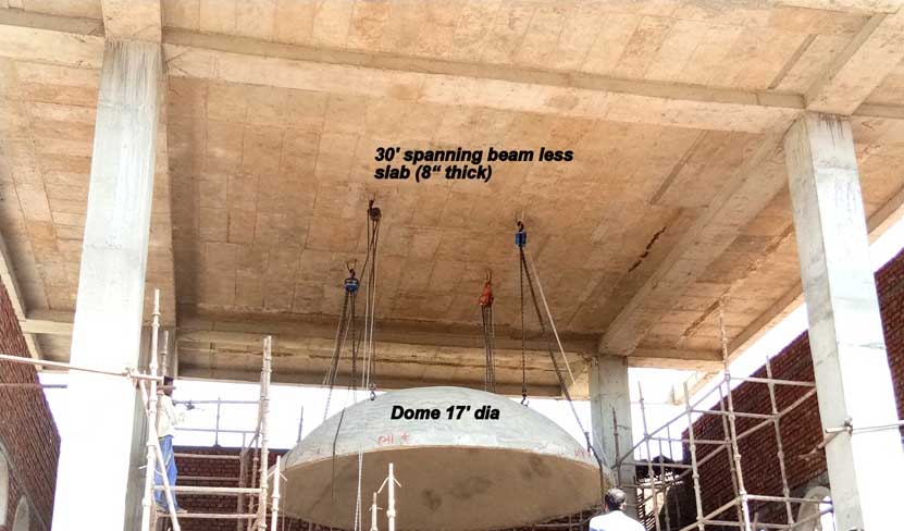 Precast Dome Installation